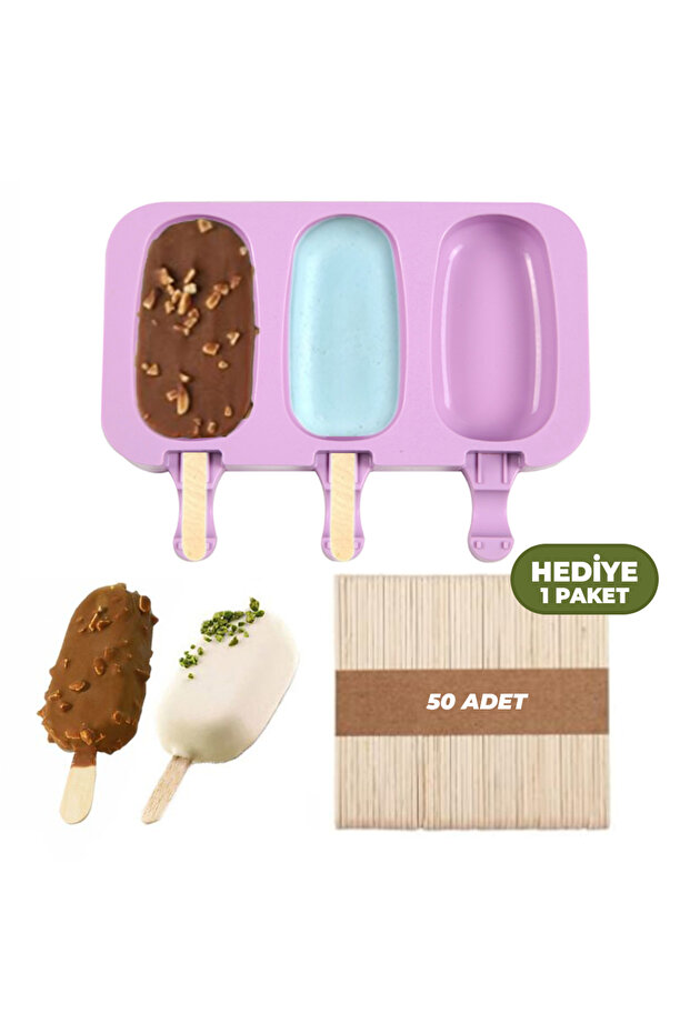 Ice Cream Mold Magnum Ice Cream Mold Silicone + Ice Cream Stick Gift