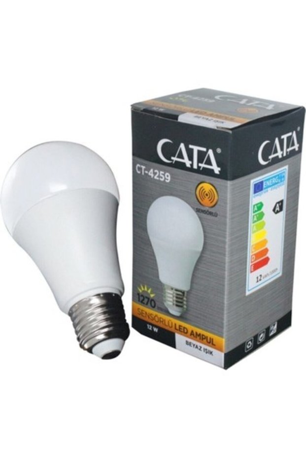 12w Sensörlü Led Ampul 6400k Beyaz E27Cata Ct-4259