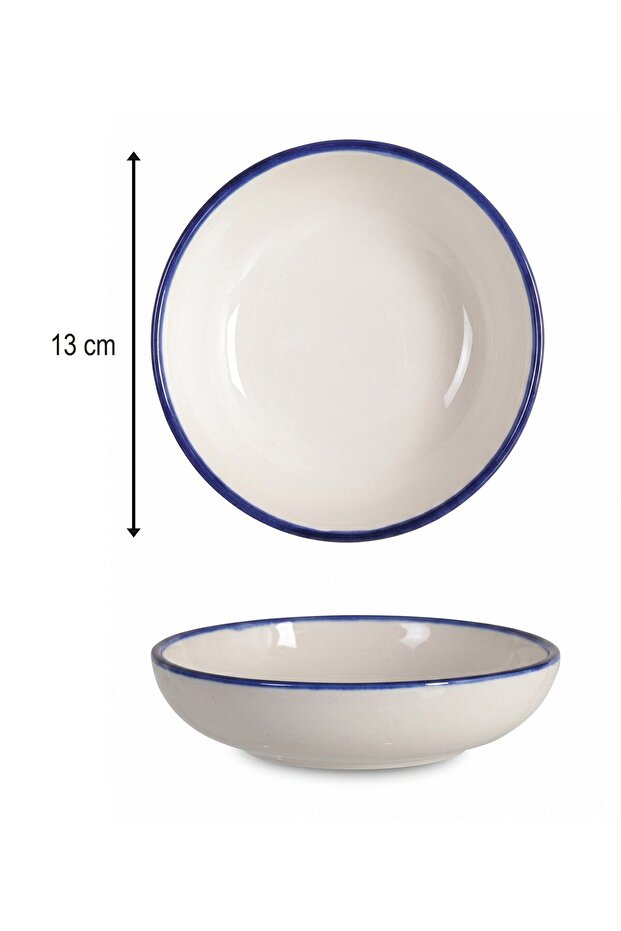 12-Piece Valencia Bowl Shallow 13cm Rim Navy Blue