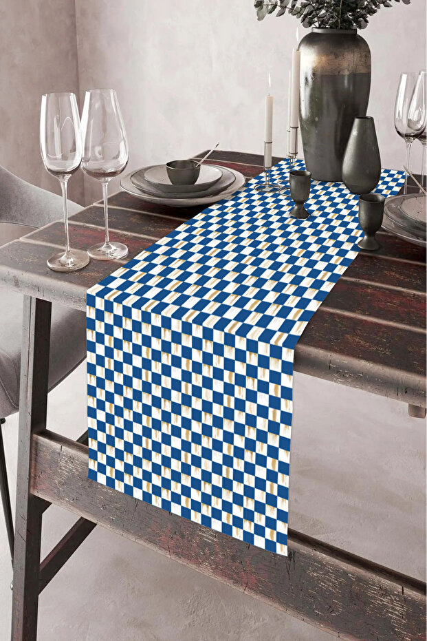 40X140Cm Woven Stain Resistant Printed Thai Feather Fabric Table Cloth Decorative Runner Washable