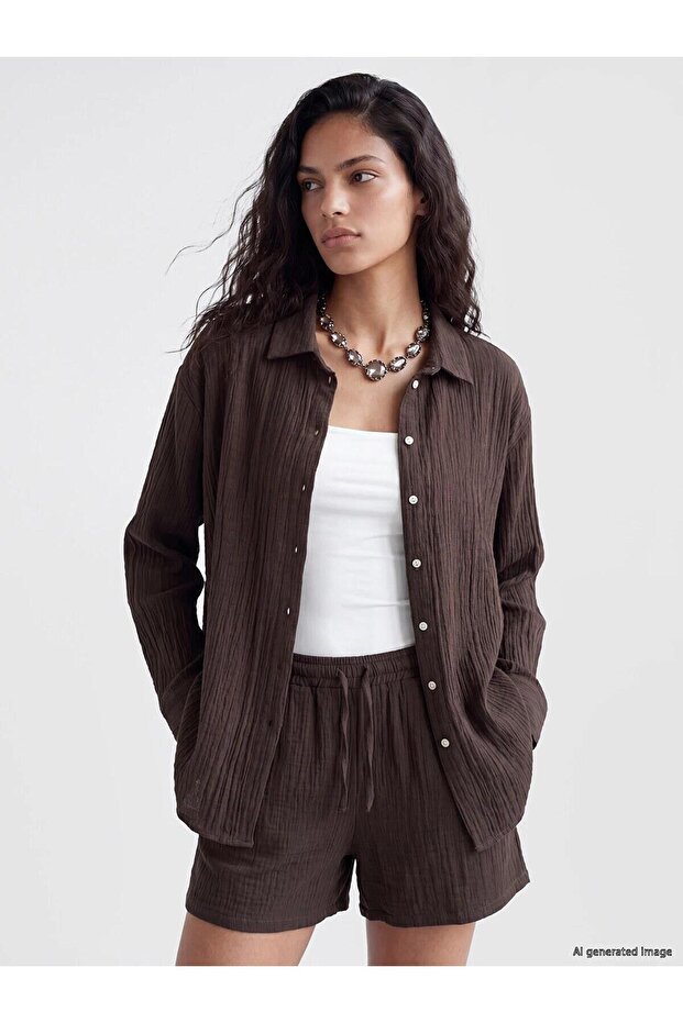 Oversize Muslin Women's Shirt (S6)