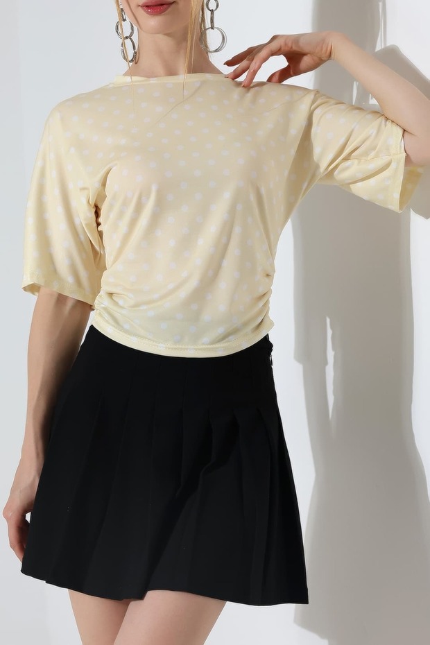 Women's Micro Digital Polka Dot Blouse