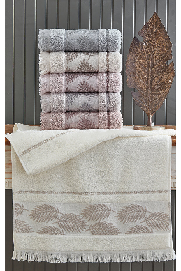 50X90 Comfort 6-Piece Towel Set - Palmi̇ye