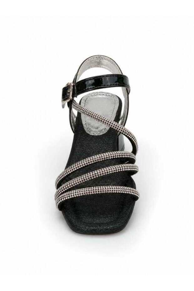 Girl's Stone Detailed Heeled Shoes