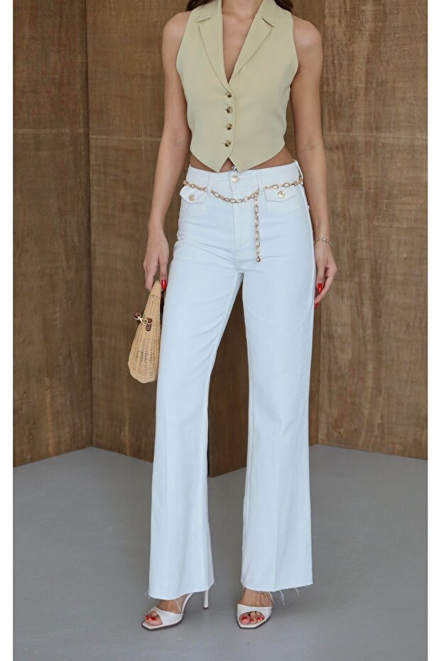 Wide Leg-8158-Ekru - Bp Ekru 34/40
