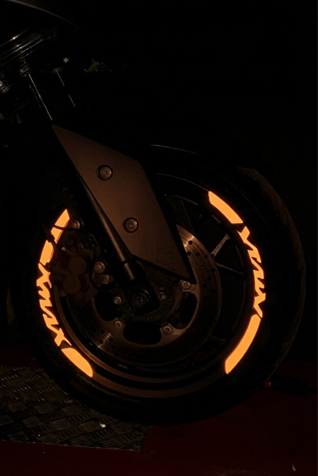 Ultra-Reflective 8-Piece Wheel Strip Sticker Set for Yamaha Xmax (2 Wheels Is Enough)