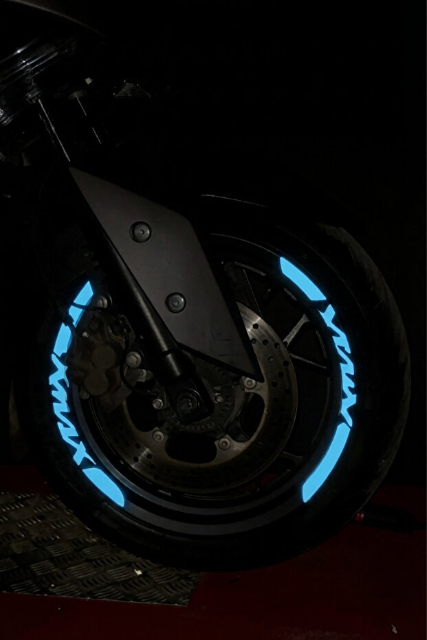 Ultra-Reflective 8-Piece Wheel Strip Sticker Set for Yamaha Xmax (2 Wheels Is Enough)