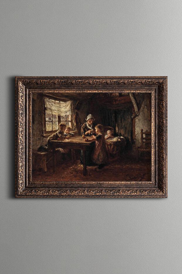 طاولة طعام عائلية - طاولة بتصميم عتيق - طراز سميك