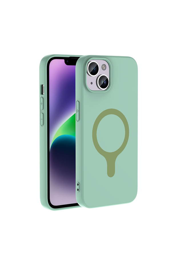 iPhone 13 Case Pastel Color Magsafe Camera Raised Silicone Brsa