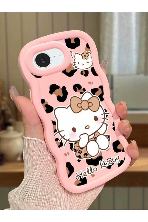 iPhone 16E Compatible Case Camera Protector Pink Silicone Couple Phone Case Kitty Pattern