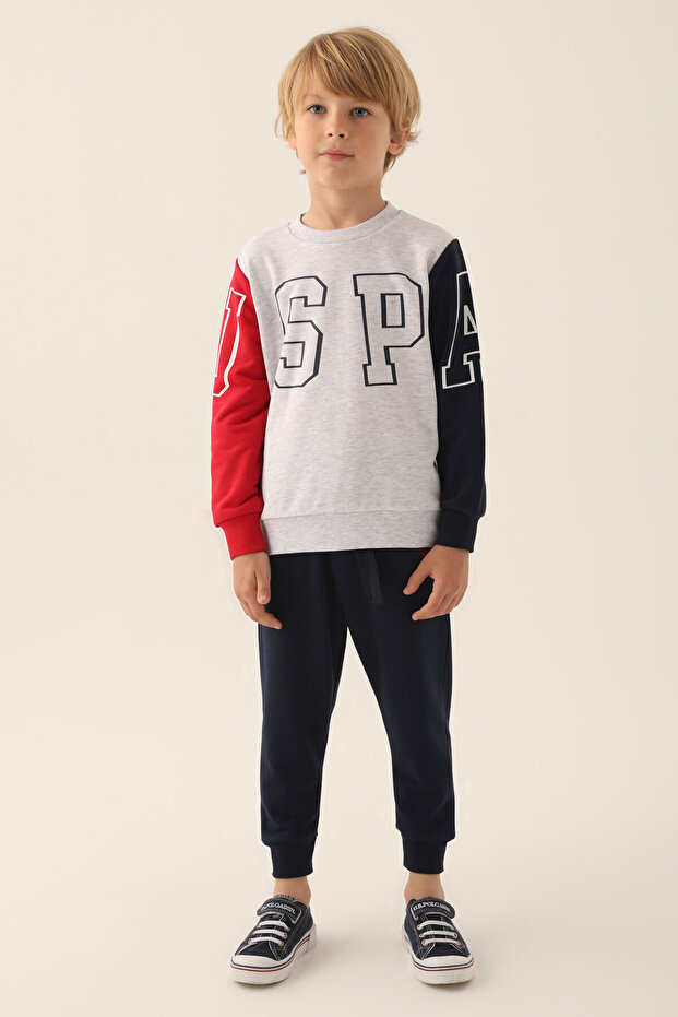 U.s. polo assn boys' khaki tracksuit set