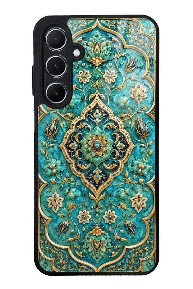 Samsung A55 Turquoise Ottoman Jewel Design Glossy Phone Case