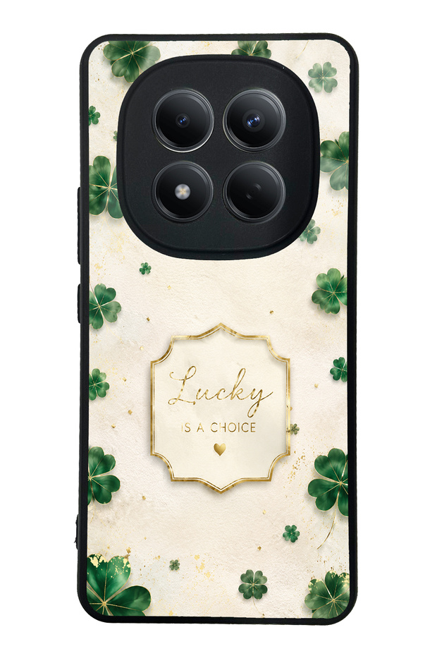 Xiaomi Redmi Note 15 Pro 4g Ivory Lucky Clover Design Glossy Phone Case
