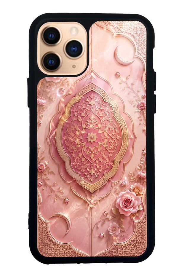 iPhone 11 Pro Blush Crescent Palace Design Glossy Phone Case