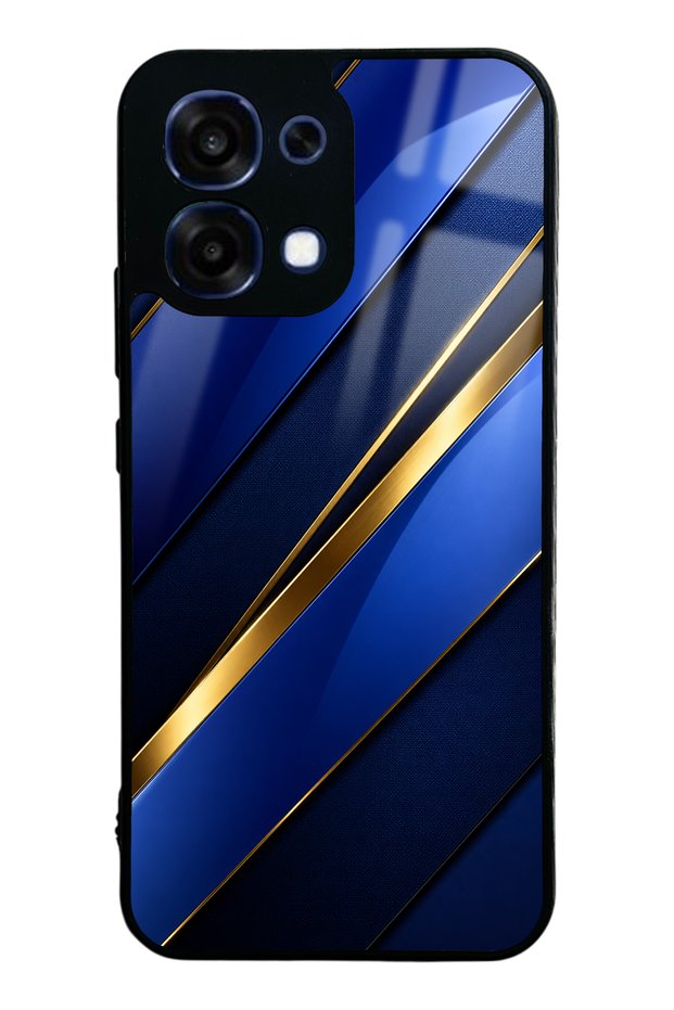 Oppo A6 Pro Sapphire Gold Edge Design Glossy Phone Case