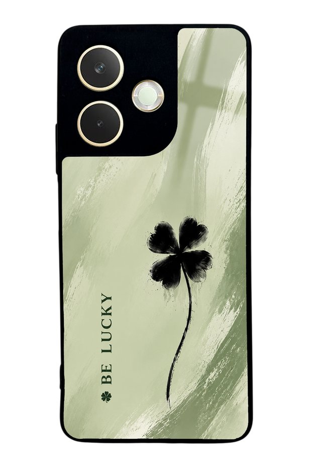 Oppo A5 Pro Glossy Phone Case with Sage Lucky Clover Design