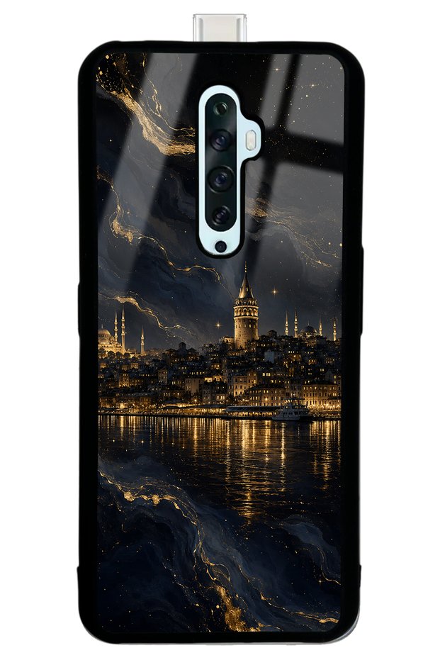 Oppo Reno 2Z Golden Galata Night Design Glossy Phone Case