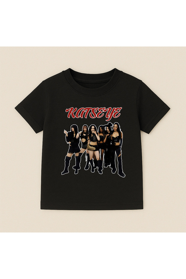 Katseye Printed Crew Neck Cotton Short Sleeve Kids & Youth T-Shirt
