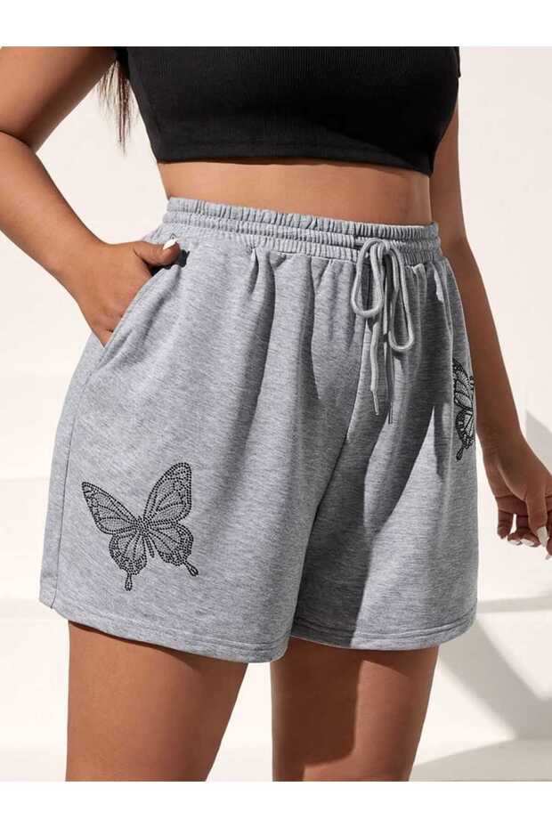 Unisex Oversize Relaxed Fit High Waist Special Design Printed Summer Shorts