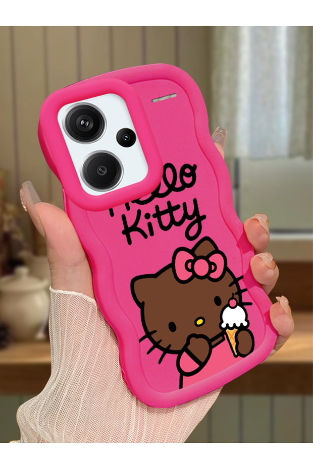 Redmi Note 13 Pro Plus 5g Compatible Case with Camera Protector Red Silicone Couple Phone Case Kitty Pattern