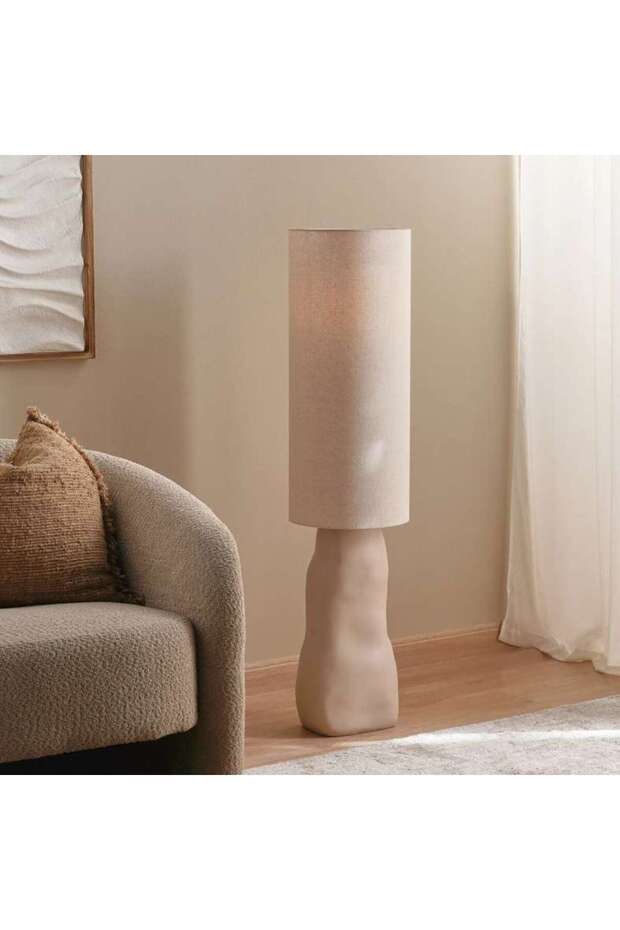 Bravado E27 Polyresin Floor Lamp Dia 27x123cm - Off White