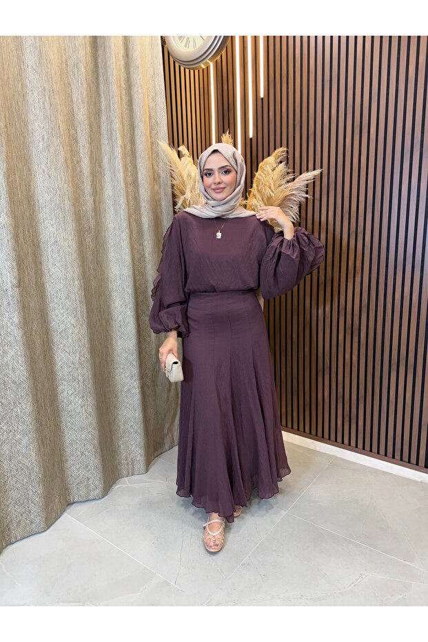 Nila Belden Skirt Suit | Plum