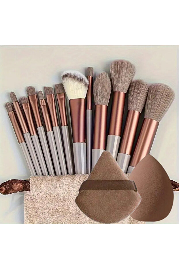 15PCS-HZSTZ2 15PCS Professional Makeup Brush Set, Soft Synthetic Hair Foundation Powder Blush Eyesha