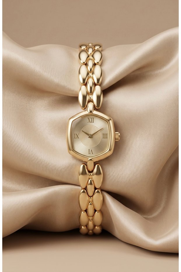 Women's Steel Watch Gold Color Vintage Square Case Old Money Elegant Stylish Luxury Women's Wristwatch 2026