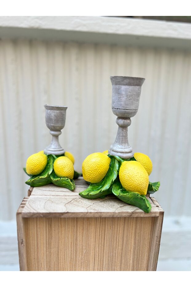 Limonlu çift şamdan