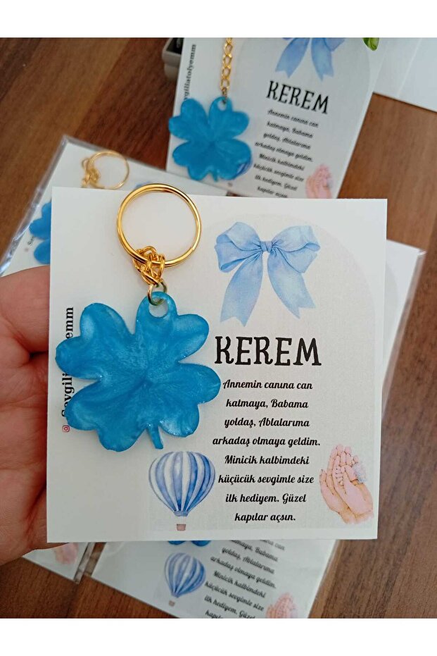 Clover Keychain with Gift Card 10 Pieces Newborn, Babyshower, Birthday Baby Gifts