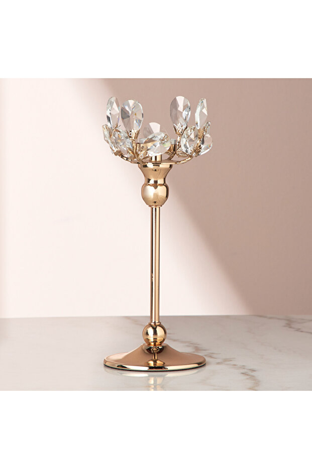 Cryst Floral Tealight Candleholder