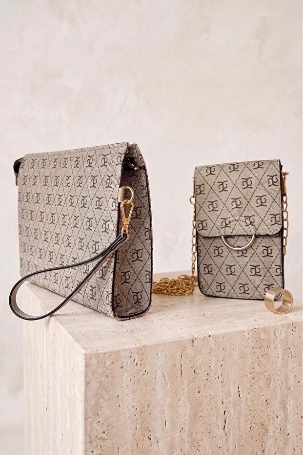 Linda Women's Bag Set | Chain Strap Phone Bag & Handbag