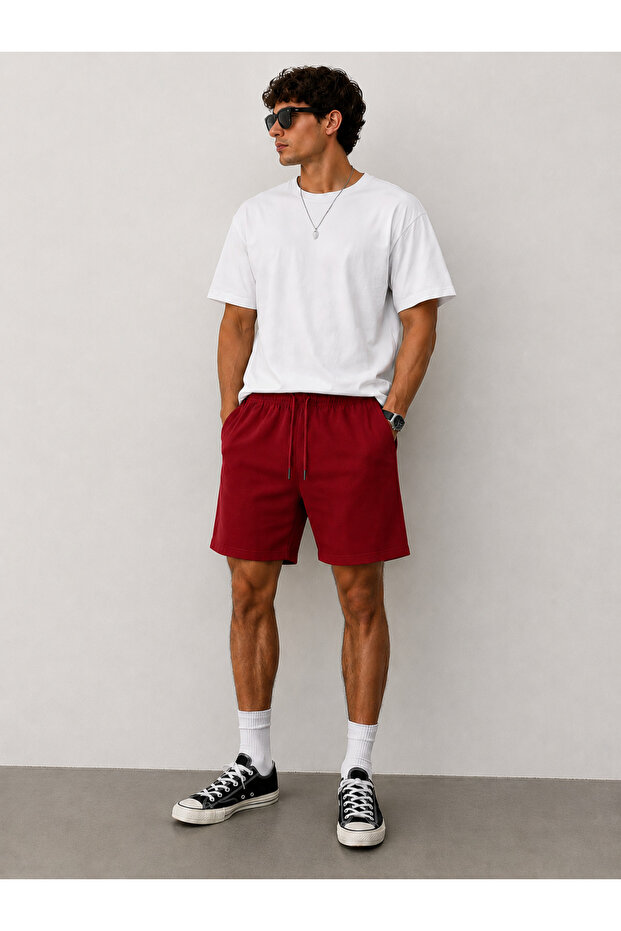 Men's Lace-Up Double Pocket Comfortable Cut Shorts