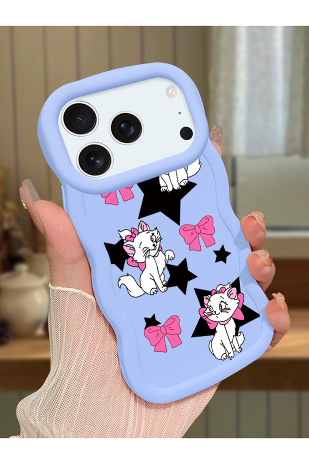 حافظة متوافقة مع هاتف iPhone 17/18 Pro، حافظة حماية للكاميرا من السيليكون الأزرق، حافظة هاتف بنمط شخصيات