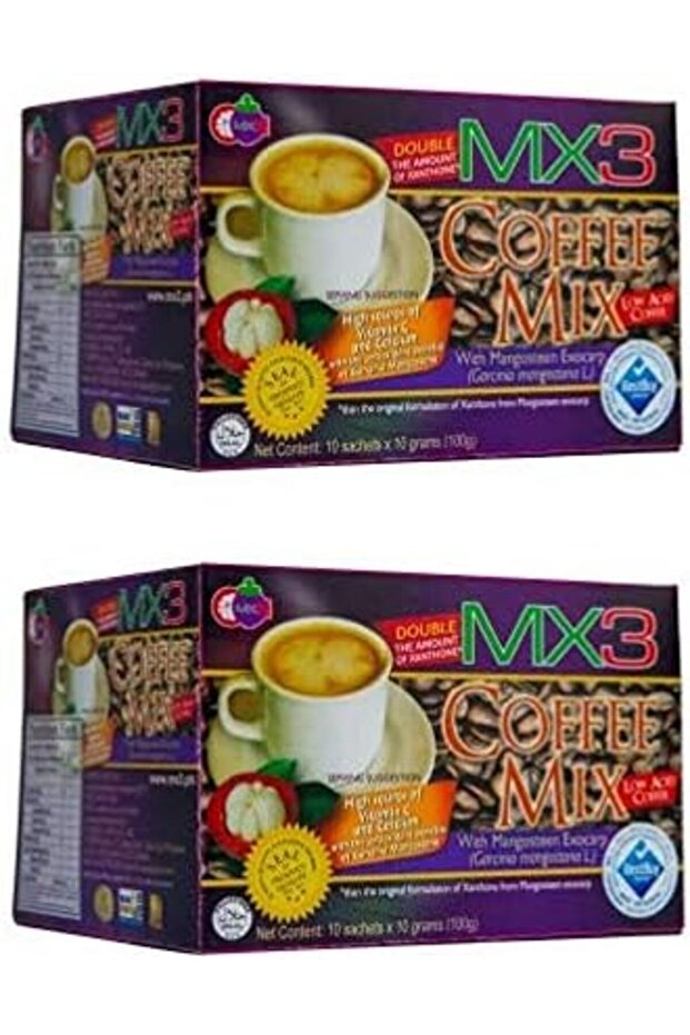 MX3 Mangosteen Coffee Mix, 10 Sachets - Pack on 2