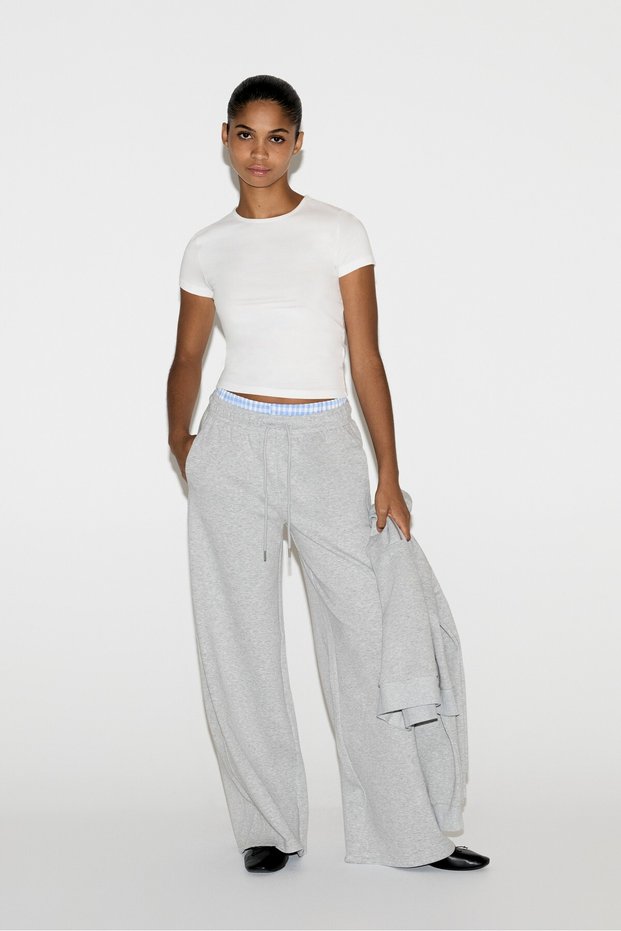 Basic wide leg eşofman altı