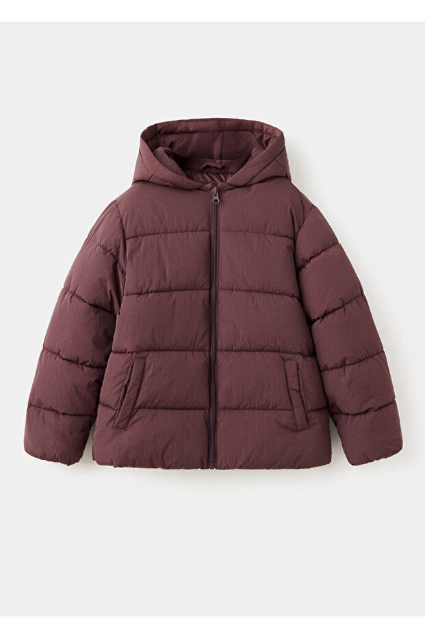 Kapüşonlu kapitone anorak - 1