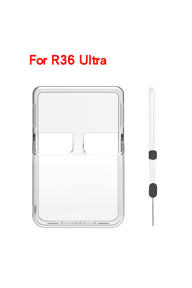 غطاء حماية شفاف من السيليكون لجهاز ألعاب R36 Ultra المحمول، مقاوم للخدوش والغبار