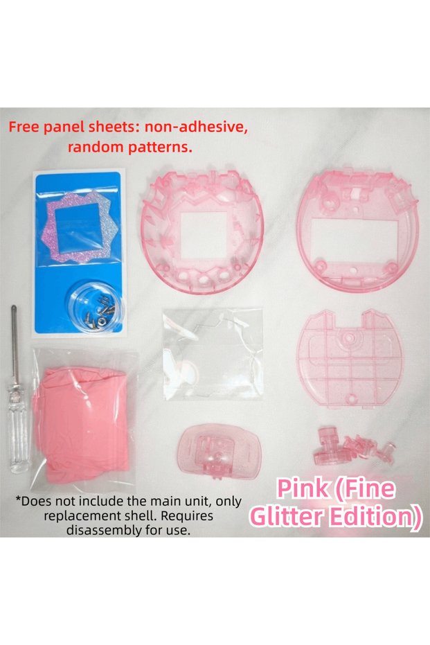 Pink Glitter Colorful Shell Replacement Premium Hard Shell Crystal Replacement Case Parts Transparen
