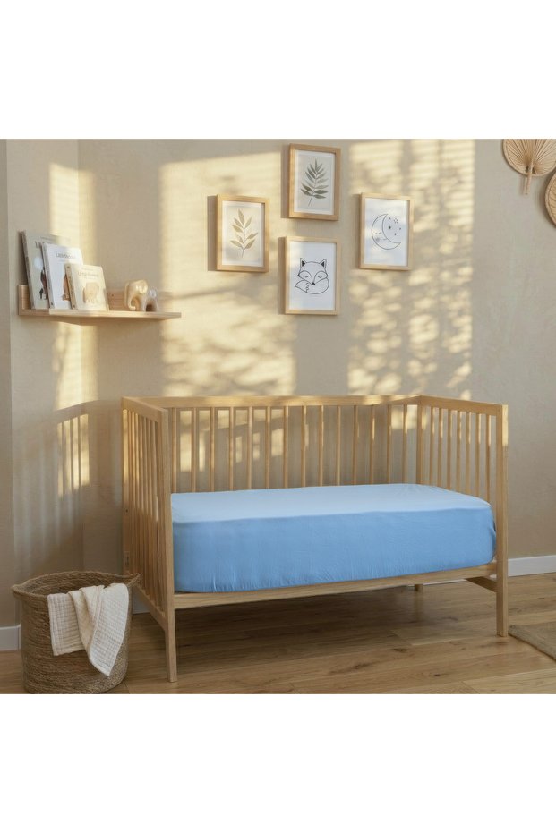 100% Cotton Elastic Baby Sheet | Mother's Side Crib, Park Bed | 40X90 Cm/50X90 Cm, 70X140/70X150 cm