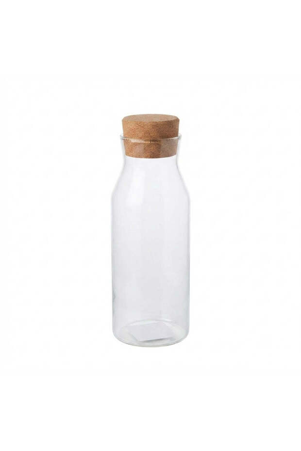 House Mart Glass Bottle with Cork Lid - 1100 ml
