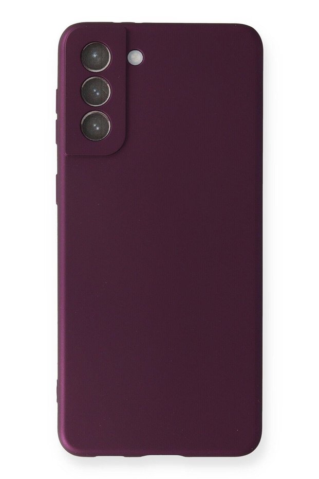 Compatible Case for Samsung Galaxy S21 Plus Yumuaşk Colorful Flexible Premium Rubber Silicone - Plum