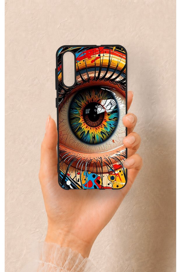 Samsung A50 Compatible Colorful Eye-Pop Patterned Silicone Case