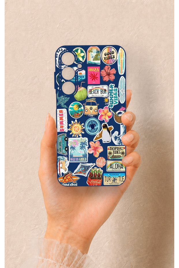 Samsung A55 Compatible Summer Vibes Patterned Silicone Case