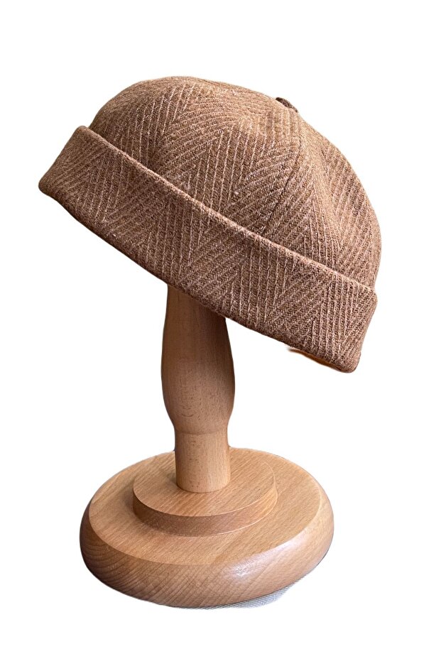 Winter Stamp Retro Hip Hop Dockers Brimless Kipa Skullcap Cap Hat (With Velcro at the Back)