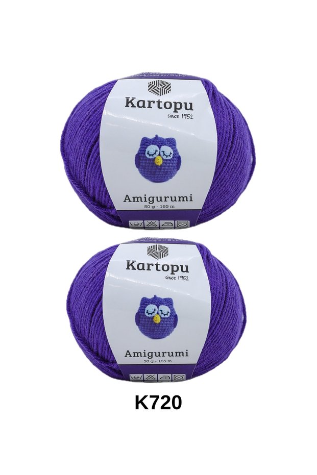 2 Pieces of Snowball Amigurumi Yarn 50 Grams 165 Meters Toy Doll Net Beanie Bandana Motif Summer Blouse Bag Knitting Yarn - Color: K720