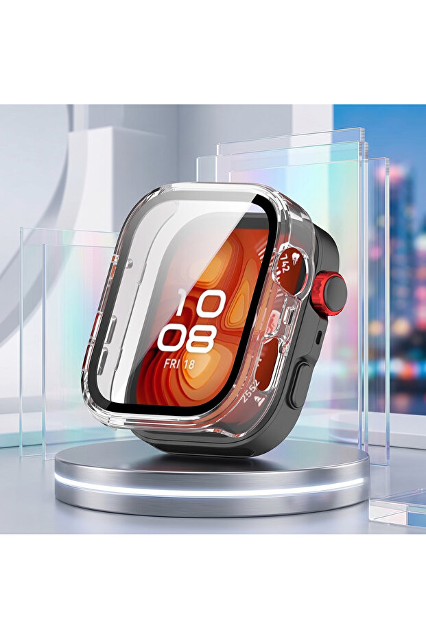 Huawei Watch Fit 5 Pro Compatible Pc Hard Case Built-In Glass Screen Protector Full Protection Case