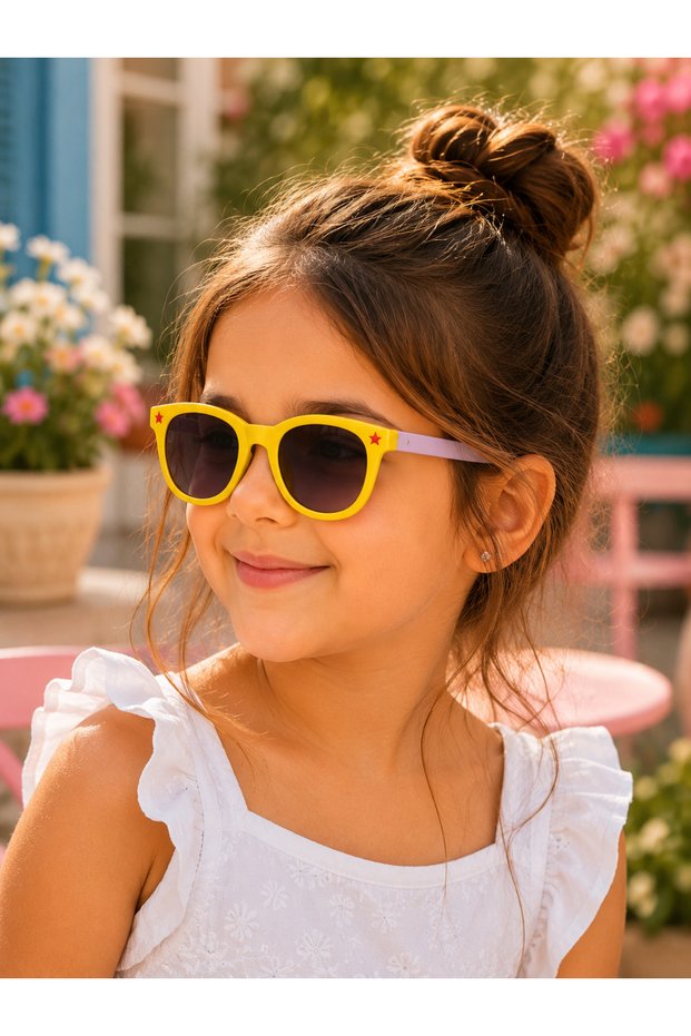 Children's Star Detailed Uv400 Protection Sunglasses