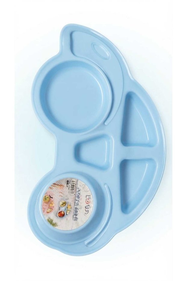 Baby Food Plate (Tablot) 5 Compartment Blue Lova
