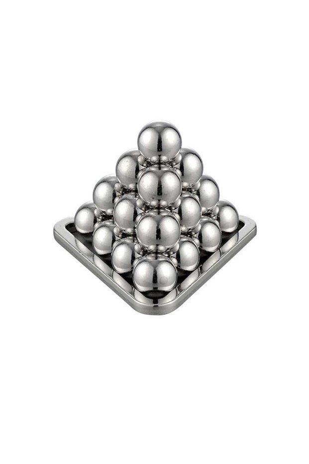 TieQiu JinZiTa Difficult Metal Brain Teaser Puzzles for Adults Kids Magic Baffling IQ Logic Test Dis